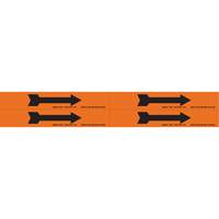 Arrow Pipe Markers, Self-Adhesive, 1-1/8" H x 7" W, Black on Orange SI734 | Globex Building Supplies Inc.