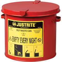 Oily Waste Cans, FM Approved/UL Listed, 2 US gal., Red SR356 | Globex Building Supplies Inc.