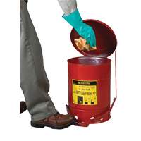 Oily Waste Cans, FM Approved/UL Listed, 14 US gal., Red SR359 | Globex Building Supplies Inc.