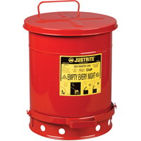 Oily Waste Cans, FM Approved/UL Listed, 10 US gal., Red SR358 | Globex Building Supplies Inc.