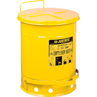 Oily Waste Cans, FM Approved/UL Listed, 14 US gal., Yellow SR364 | Globex Building Supplies Inc.
