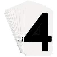 Quick-Align<sup>®</sup> Individual Gothic Number and Letter Labels, 4, 4" H, Black SZ982 | Globex Building Supplies Inc.