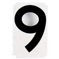 Quick-Align<sup>®</sup> Individual Gothic Number and Letter Labels, 9, 4" H, Black SZ987 | Globex Building Supplies Inc.