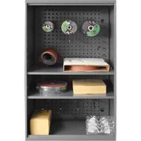 Abrasive Storage Cabinet with Pegboard, Steel, 19-7/8" x 14-1/4" x 32-3/4", Grey TER219 | Globex Building Supplies Inc.
