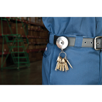 The Original Key Reel, Chrome, 24" Cable, Belt Clip Attachment TLZ009 | Globex Building Supplies Inc.