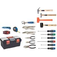 Essential Tool Set with Plastic Tool Box, 28 Pieces TYP013 | Globex Building Supplies Inc.