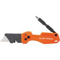 Folding Utility Knife With Driver, 1" Blade, Steel Blade, Plastic Handle UAX406 | Globex Building Supplies Inc.