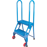 Portable Folding Ladder, 2 Steps, Perforated, 20" High VC436 | Globex Building Supplies Inc.