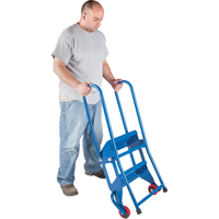 Portable Folding Ladder, 4 Steps, Perforated, 40" High VC438 | Globex Building Supplies Inc.