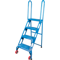 Portable Folding Ladder, 4 Steps, Perforated, 40" High VC438 | Globex Building Supplies Inc.