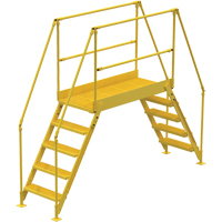 Crossover Ladder, 115-1/2" Overall Span, 50" H x 60" D, 24" Step Width VC453 | Globex Building Supplies Inc.