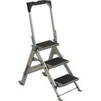 Tilt & Roll Step Stool Ladder, 3 Steps, 34" x 22" x 50.75" High VD439 | Globex Building Supplies Inc.