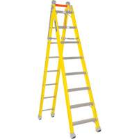 Step to Straight Ladder, 13.8', Fibreglass, 375 lbs., CSA Grade 1AA VD470 | Globex Building Supplies Inc.