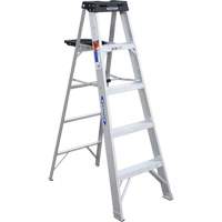Step Ladder with Pail Shelf, 5', Aluminum, 300 lbs. Capacity, Type 1A VD559 | Globex Building Supplies Inc.
