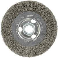 Crimped Wire Wheel, 4" Dia., 0.12" Fill, 5/8"-11 Arbor VF920 | Globex Building Supplies Inc.