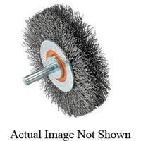 Mounted Crimped Wire Wheel, 3" Dia., 0.0118" Fill VV745 | Globex Building Supplies Inc.
