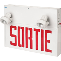 Stella Combination Signs - Sortie, LED, Hardwired, 17-1/2" L x 12-1/2" W, French XB932 | Globex Building Supplies Inc.