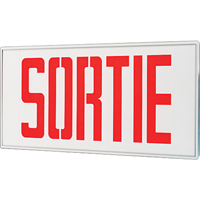 Stella Exit Signs - Sortie, LED, Hardwired, 17-1/2" L x 18-1/2" W, French XB933 | Globex Building Supplies Inc.