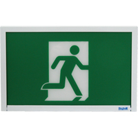 Running Man Exit Sign, LED, Battery Operated, 12" L x 7 1/2" W, Pictogram XE662 | Globex Building Supplies Inc.