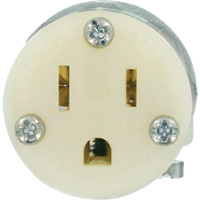Hospital Grade Extension Plug Connector, 5-15R, Nylon XI199 | Globex Building Supplies Inc.