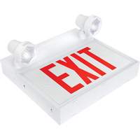 Exit Sign with Security Lights, LED, Battery Operated/Hardwired, 12-1/10" L x 11" W, English XI789 | Globex Building Supplies Inc.