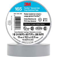 Temflex™ General Use Vinyl Electrical Tape 165, 19 mm (3/4") x 18 M (60'), Grey, 6 mils XI864 | Globex Building Supplies Inc.
