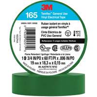 Temflex™ General Use Vinyl Electrical Tape 165, 19 mm (3/4") x 18 M (60'), Green, 6 mils XI865 | Globex Building Supplies Inc.