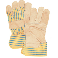 Fitters Patch Palm Gloves, Large, Grain Cowhide Palm, Cotton Inner Lining YC386R | Globex Building Supplies Inc.